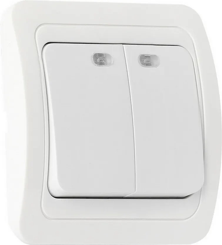 Выключатель SmartBuy Марс SBE-02w-10-SW2-1 (белый) — фото 2
