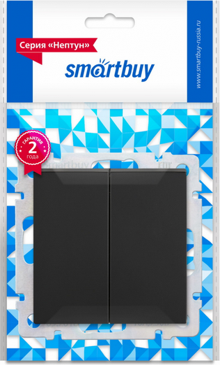 Выключатель SmartBuy Нептун SBE-05b-10-SW2-0 (черный) — фото 3