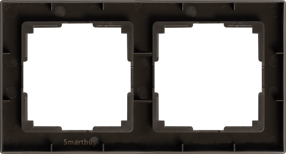 Рамка для выключателей и розеток SmartBuy Нептун SBE-06gn-Metal-FR-2 (серый никель) — фото 2