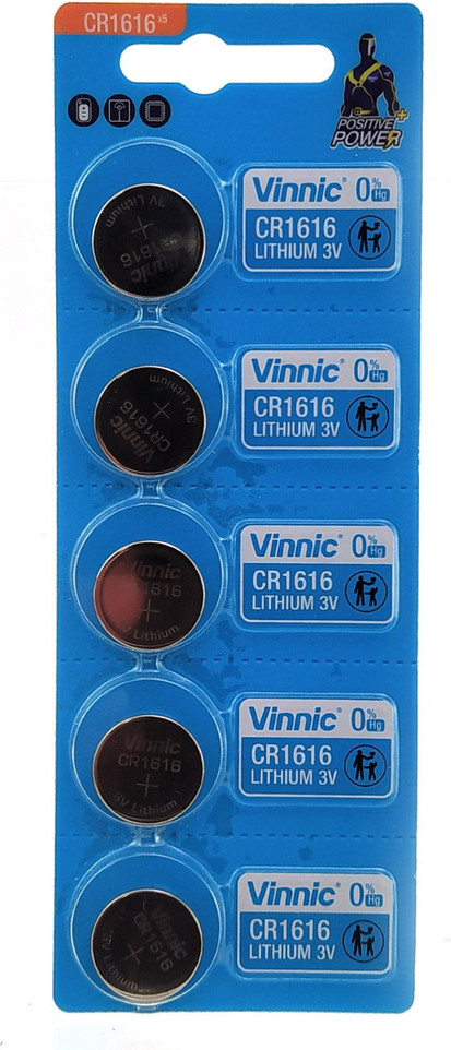 Комплект батареек Vinnic CR1616-C5 Lithium 3V (5шт)