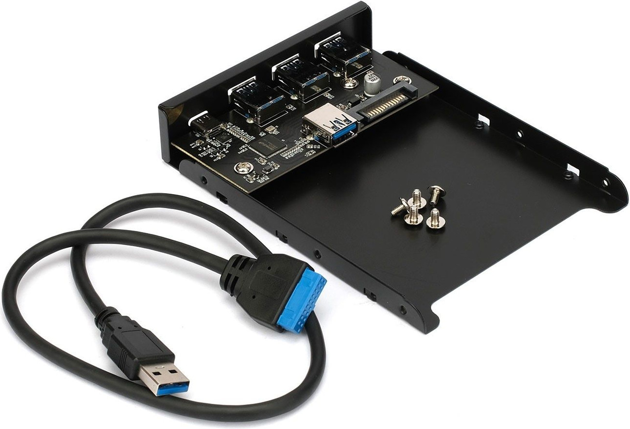 Расширитель портов Gembird/Cablexpert FP3.5-USB3-3A1C — фото 3