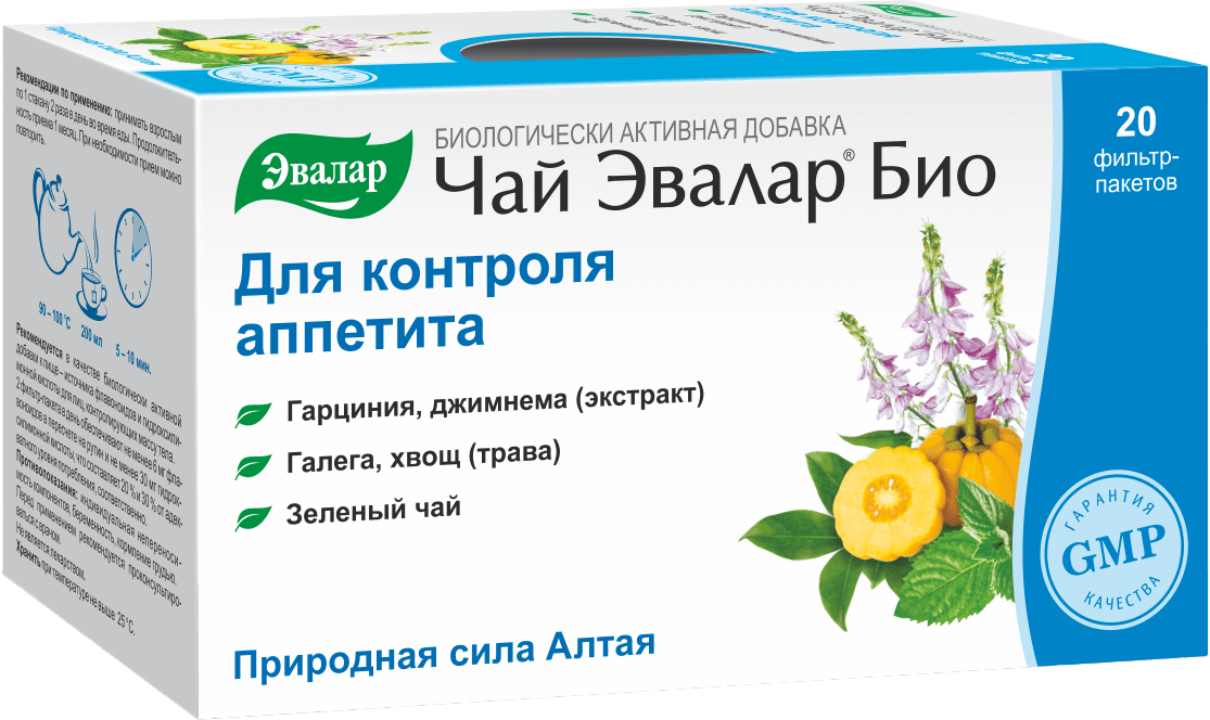 Пищевая добавка Эвалар Чай Био для контроля аппетита (20шт) — фото 2