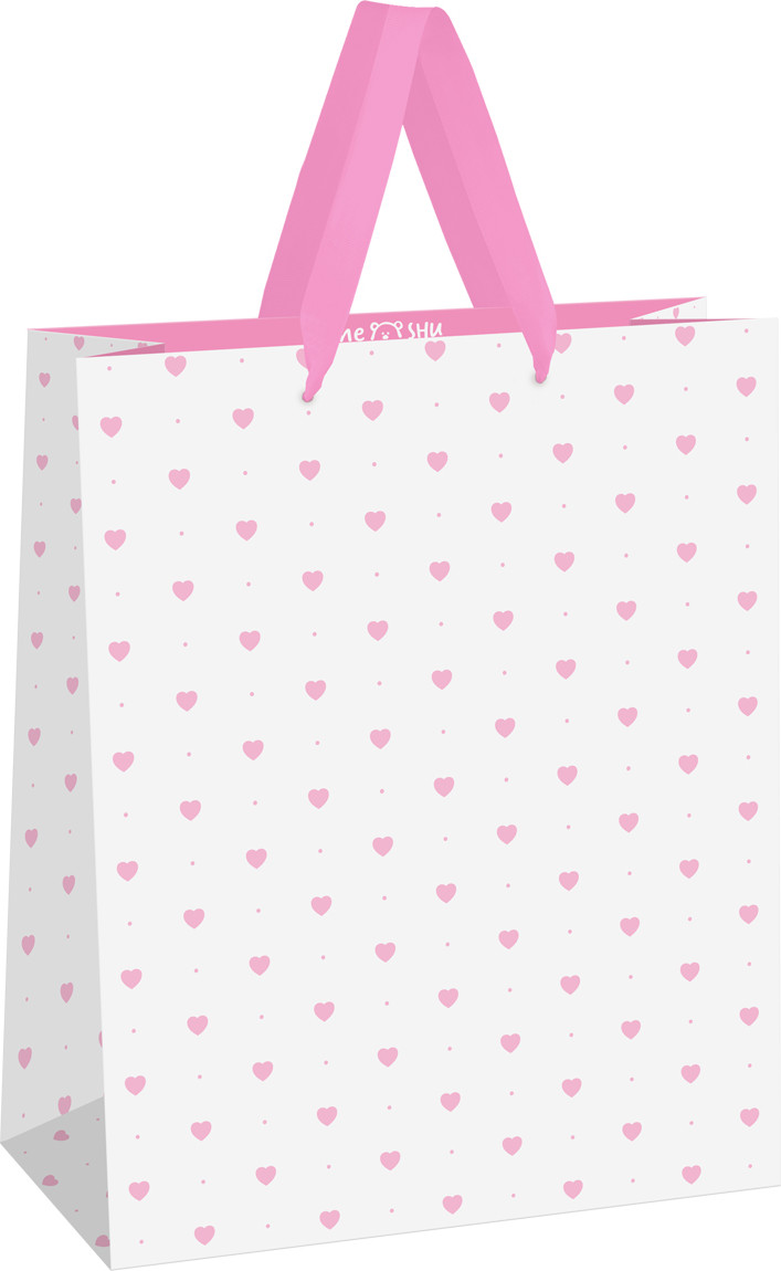 Пакет подарочный Meshu Hearts pattern / MS_66245