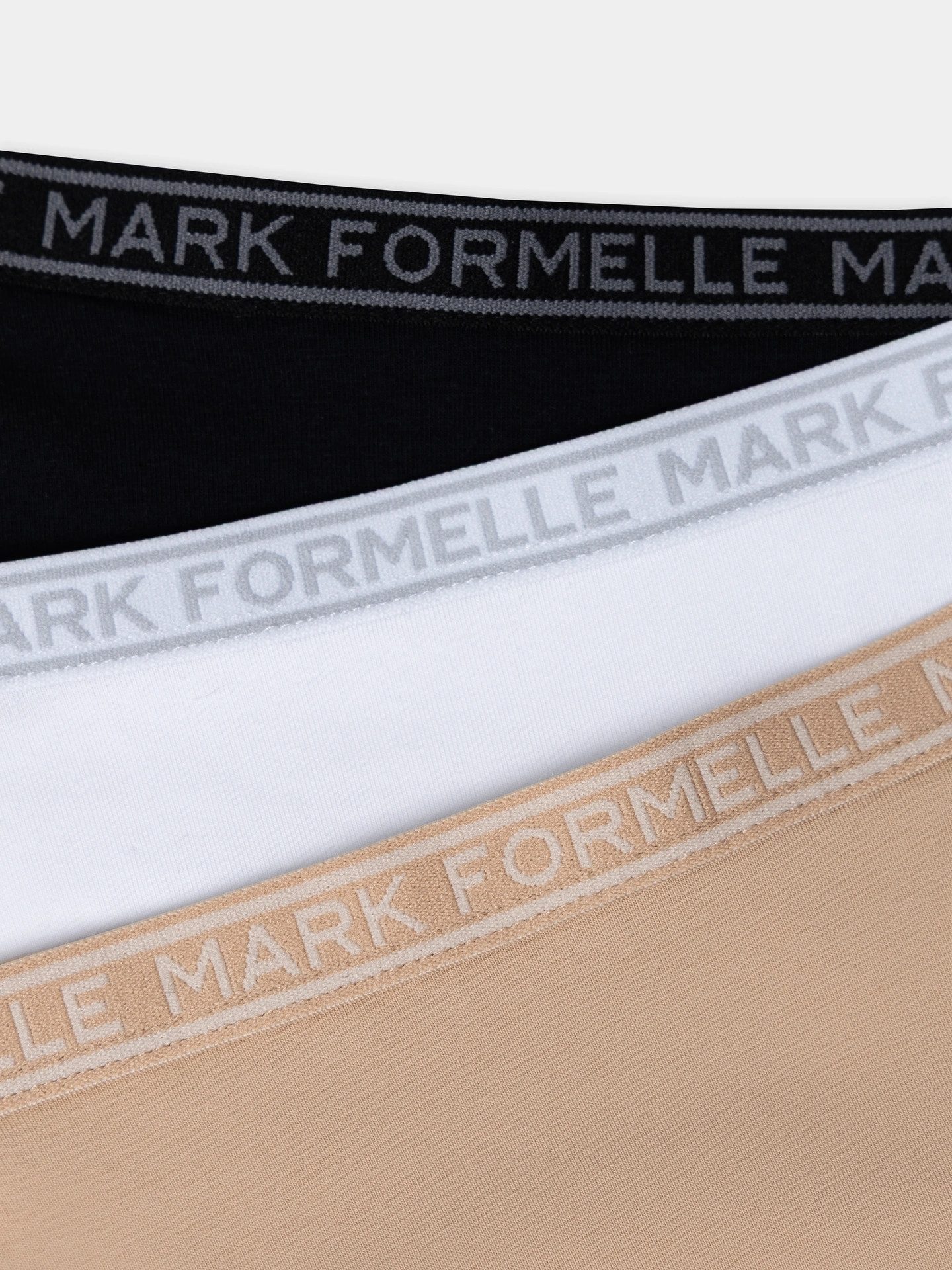 Комплект трусов детских Mark Formelle 417728-3 (р.116/122-60, белый/обжаренный миндаль/черный) — фото 3