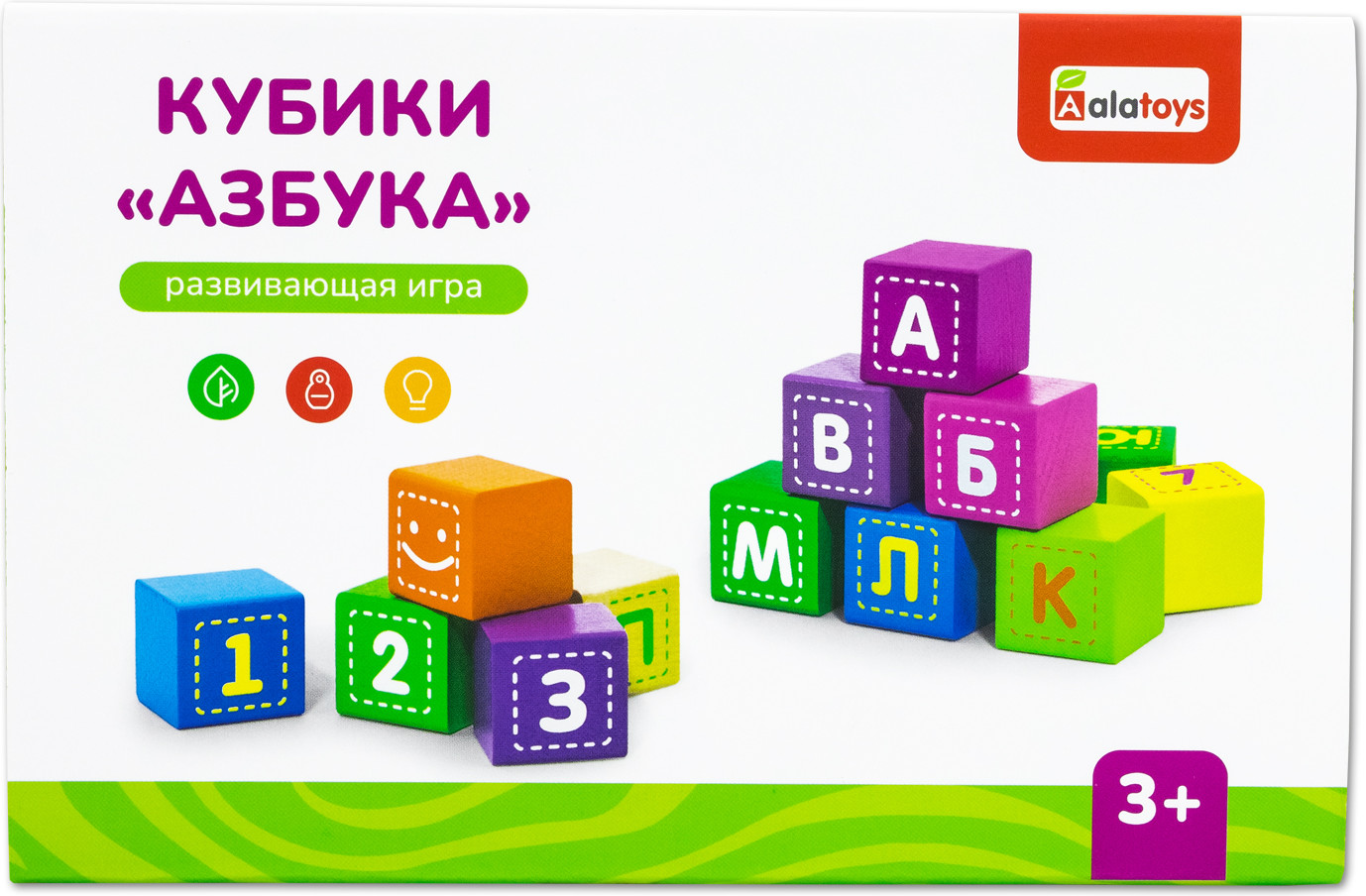 Развивающий игровой набор Alatoys Кубики Азбука КБА1203