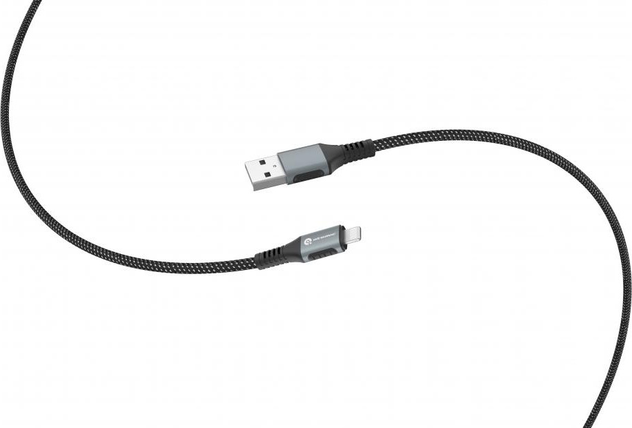 Кабель Atomic Urban Usb-A - Lightning 3a / 30.395 (1.2 м, черно-серый) — фото 2