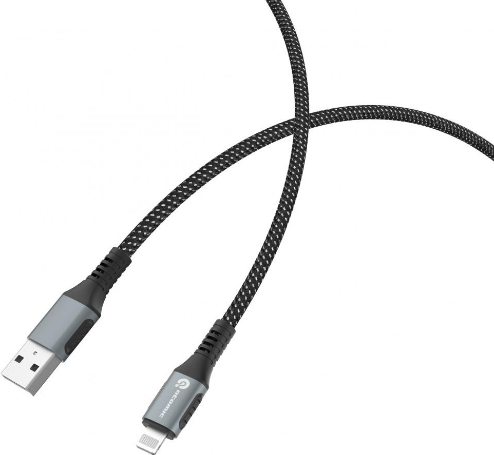 Кабель Atomic Urban Usb-A - Lightning 3a / 30.395 (1.2 м, черно-серый) — фото 3