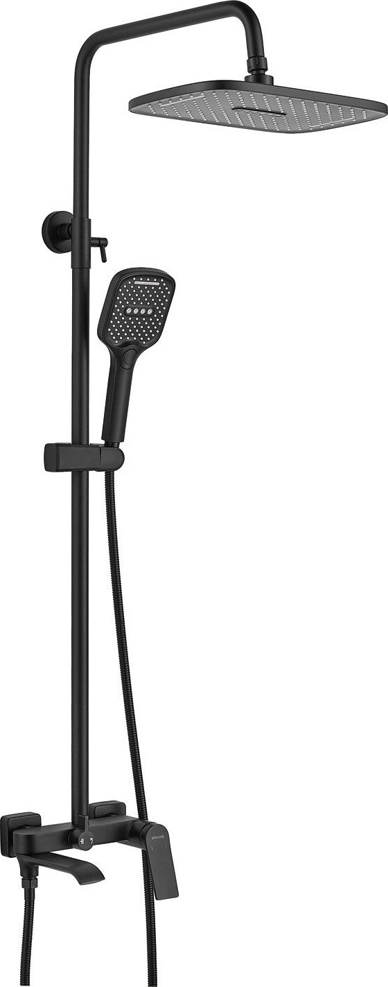 Душевая система со смесителем Shevanik S4136H (черный)
