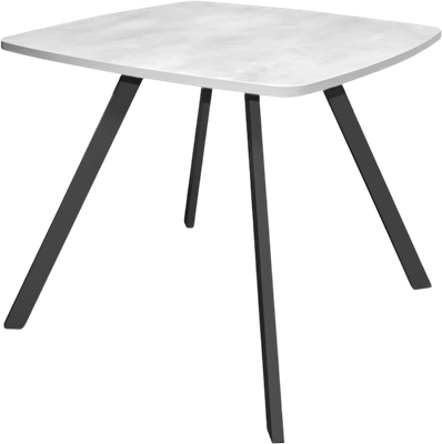 Обеденный стол Древпром Тори М176 ДП1-04-08 90x90 (бетон метрополитан/черный матовый)