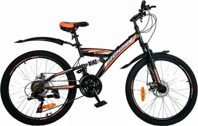 Велосипед ROOK TS240D 24 (черный/оранжевый, разобранный, в коробке)
