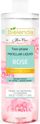 Мицеллярная вода Bielenda Rose Care розовая (500мл)