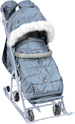 Санки-коляска Ника Детям 7-5SК / НД7-5SК/СР (серый)