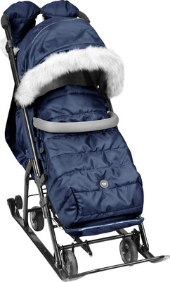 Санки-коляска Ника Детям 7-5SК / НД7-5SК/ТС (темно-синий)
