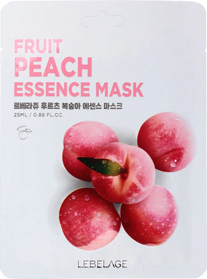 Маска для лица тканевая Lebelage Fruit Peach Essence Mask (25г)