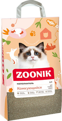 Наполнитель для туалета ZOONIK Комкующийся / 06258 (8л)