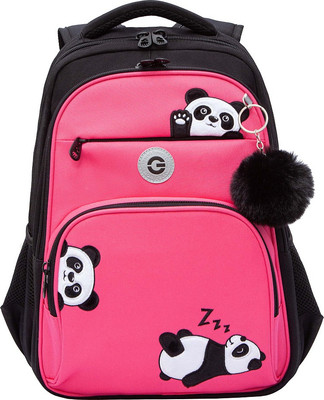 Школьный рюкзак Grizzly RG-568-5 (черный/розовый)