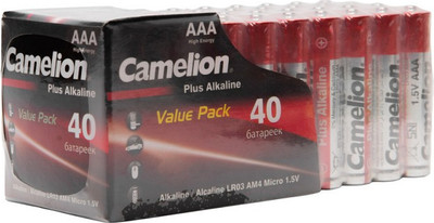Комплект батареек Camelion Plus Alkaline LR03 SP-40 / LR03-SP40HFB