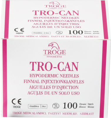 Набор игл для подкожных инъекций Berofine Tro-Can 22G однократного применения (100шт)