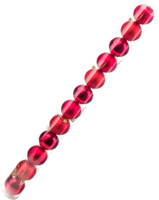 Набор шаров новогодних Ausini VT25-04001-3 (красный, 12шт)