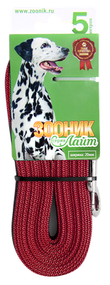 Поводок ZOONIK Лайт / 11456-5 (бордовый)