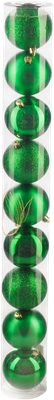 Набор шаров новогодних Ausini VT25-04004-5 (зеленый, 9шт)