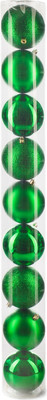 Набор шаров новогодних Ausini VT25-04010-5 (зеленый, 9шт)