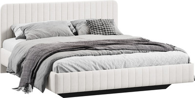 Двуспальная кровать ТриЯ Шелли 160x200 Тип 1 (велюр светлый)