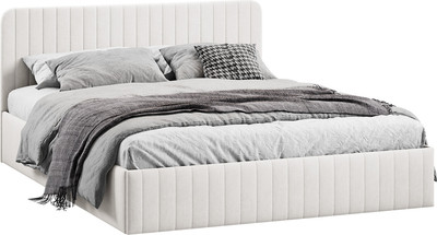 Двуспальная кровать ТриЯ Шелли с ПМ 160x200 Тип 1 (велюр светлый)