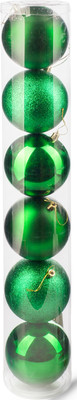 Набор шаров новогодних Ausini VT25-04009-5 (зеленый, 6шт)