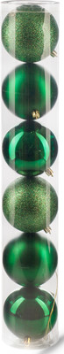 Набор шаров новогодних Ausini VT25-04009-6 (темно-зеленый, 6шт)