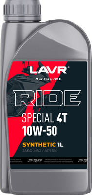 Моторное масло Lavr Ride Special 4Т 15W50 SN / LN7795 (1л)