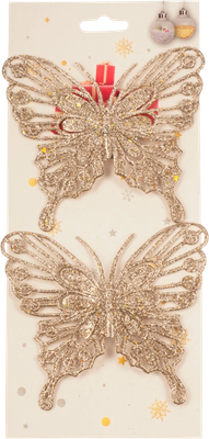 Набор елочных игрушек Ausini Бабочки / V5210 (2шт)