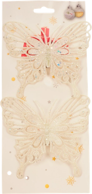 Набор елочных игрушек Ausini Бабочки / V5212 (2шт)