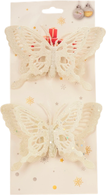 Набор елочных игрушек Ausini Бабочки / V5211 (2шт)