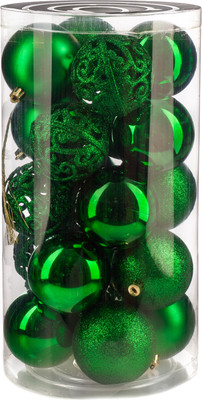 Набор шаров новогодних Ausini VT25-04018-5 (зеленый, 20шт)