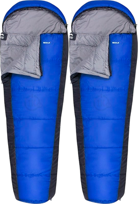 Спальный мешок Jungle Camp Bison Jr / 70941 (2шт, серый/синий)