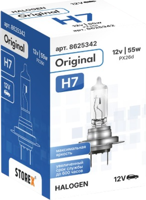 Автомобильная лампа Storex Original H7.12V.55W / 8625342