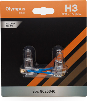 Комплект автомобильных ламп Storex Olympus H3.12V.55W / 8625346 (2шт)
