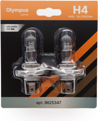Комплект автомобильных ламп Storex Olympus H4.12V.60/55W / 8625347 (2шт)