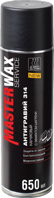 Антигравий MasterWax Service Каучуковый с эффектом шагрени 314 / MW031401 (650мл, черный)