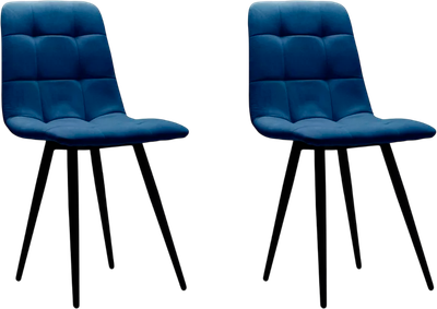 Набор стульев Аленушка Мебель Агат (2шт, синий софт)