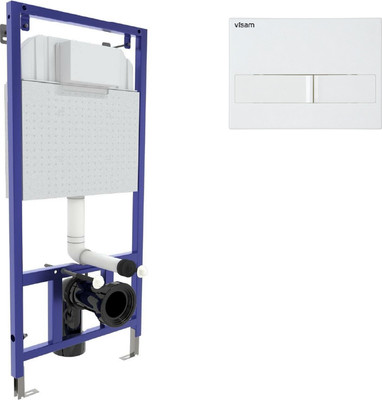 Инсталляция для унитаза Visam Slim 525 с кнопкой L1 / EX-040211 (белый)