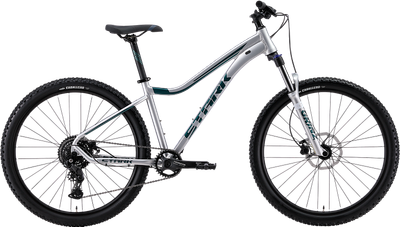 Велосипед STARK Tactic 27.4 HD 2024 (16, серебристый/еловый, разобранный, в коробке)