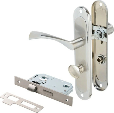 Ручка дверная VELA 62.23 WC SN/CP правая (с защелкой, сатин/хром)