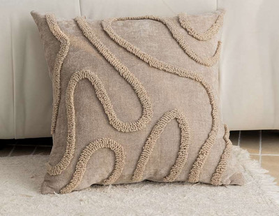 Наволочка декоративная MATEX Tufted Lines Линии / ALEX-35 (кофейный)