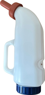 Бутылка для поения животных Экстрасервис С соской изогнутая / YH-AF036A (2л, с ручкой)