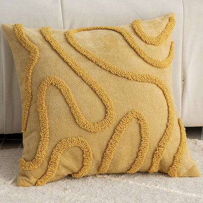 Наволочка декоративная MATEX Tufted Lines Линии / ALEX-43 (желтый)