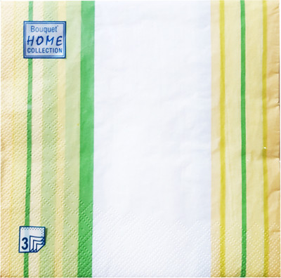 Бумажные салфетки Лекс Зеленые полосы 33x33 3-х слойные (20шт)