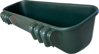 Лотковая кормушка для животных Экстрасервис Длинная для подвешивания 15001 (42л, темно-зеленый)