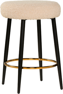 Табурет барный Woodville Plato (white fabric)